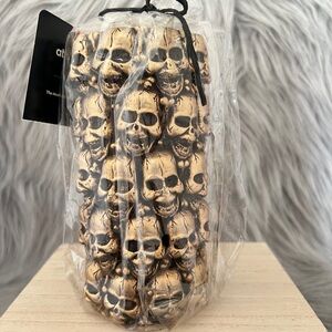 Skulls and bones bleeding candle - pillar candle - NWT 6” height